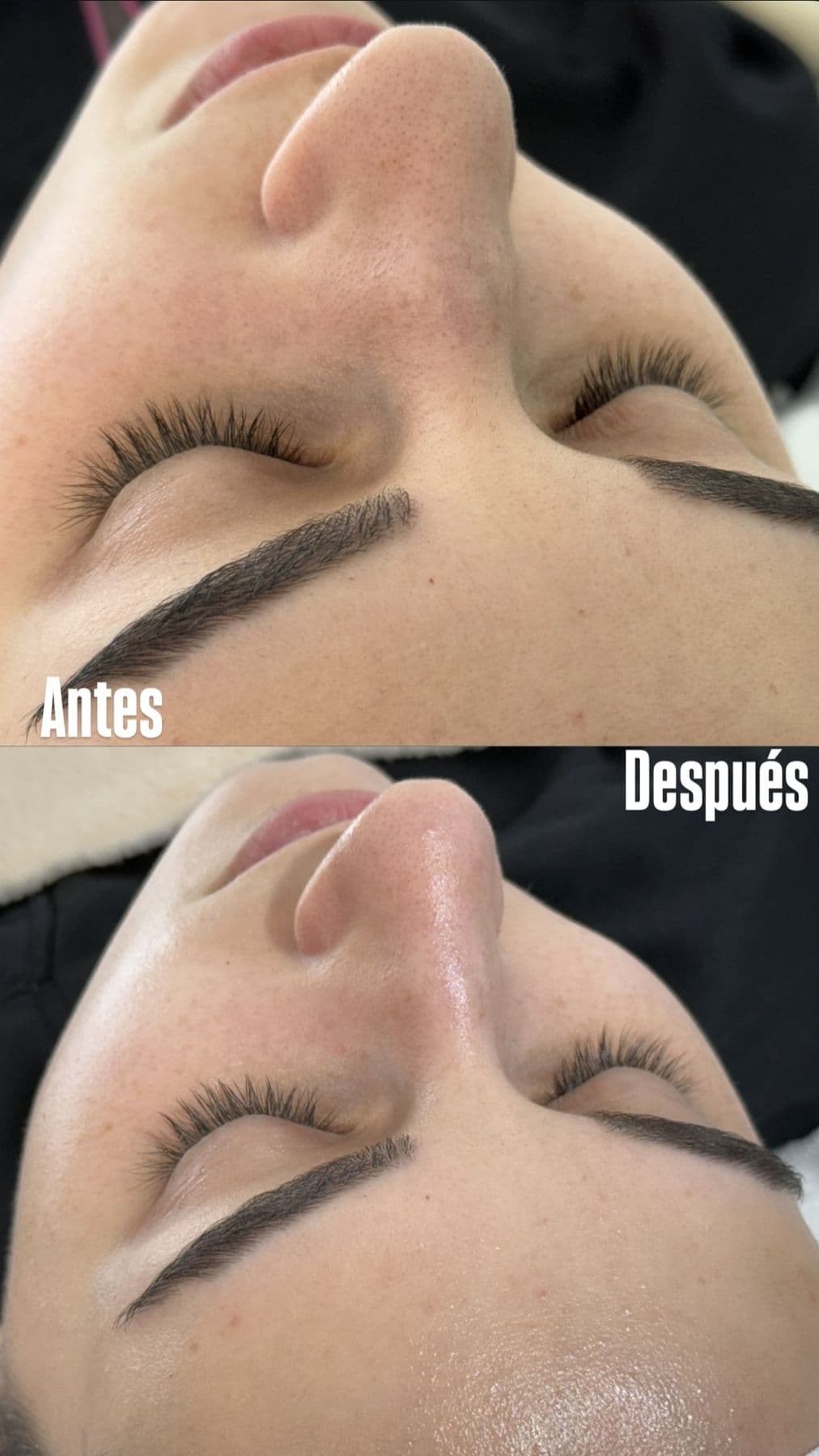 Cejas, antes y después